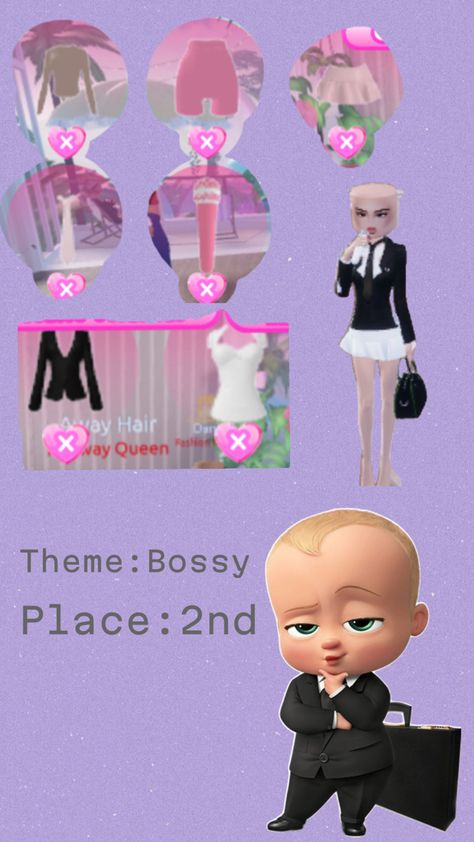 #drrsstoimpress #dti #roblox #boss #bossy #bossbaby #baby #inspiration #inspo #music Boss Baby Dress To Impress, Baby Dress To Impress, Dti Outfits Theme Bossy, Bossy Drees To Impress Outfit, Dti Theme Boss, Dti Theme Musical, Dress To Impress Bossy Outfit, Boss Outfit Dress To Impress, Boss Dti Outfit