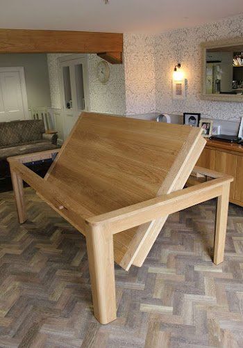 The Farmhouse Rollover - Kitchen Dining & Pool Table Design Gaming Table Diy, Dining Room Pool Table, Dining Pool Table, Diy Pool Table, Billard Table, Billiards Room Decor, Pool Table Design, Pool Table Dining Table, Pool Table Accessories