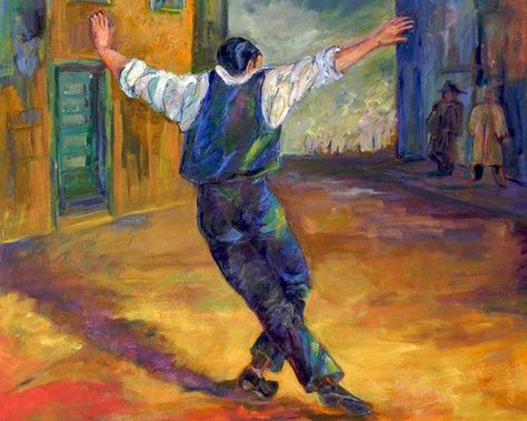 Zeibekiko: The Greek Improvised Dance of Inner Intensity (video) Greek Dancing, Greece Painting, Greek Paintings, Greek Travel, Greek Blue, Dance Paintings, Greek Music, Greek Culture, Figurative Artwork