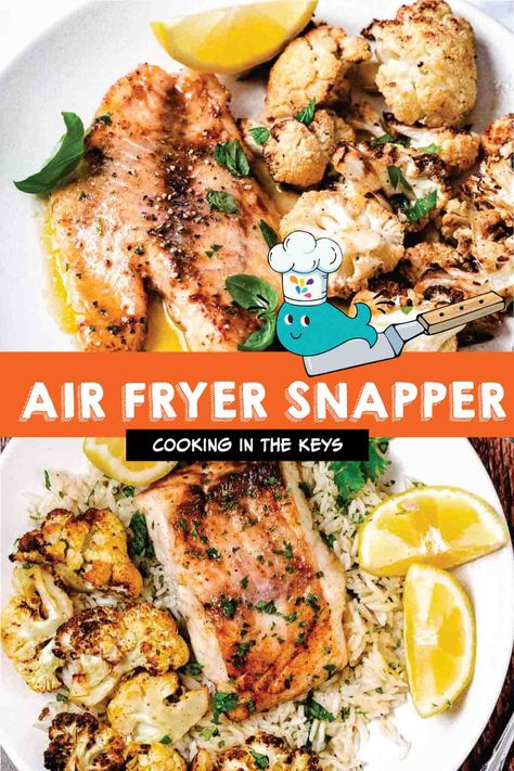 Air Fryer Snapper, Snapper Filet Recipes, Yellowtail Snapper Recipe, Yellowtail Recipe, Healthy Fish Dinners, Fresh Fish Recipes, Easy Fish Dinners, Air Fryer Fish Recipes, Fish Dinners