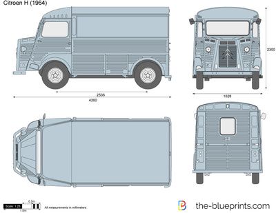 The-Blueprints.com - Vector Requests - Citroen HY Van Coffee Vans, Burger Poster, Citroen Van, Citroen Type H, Citroen H Van, Car Suspension, Coffee Van, French Classic, Classic Vans