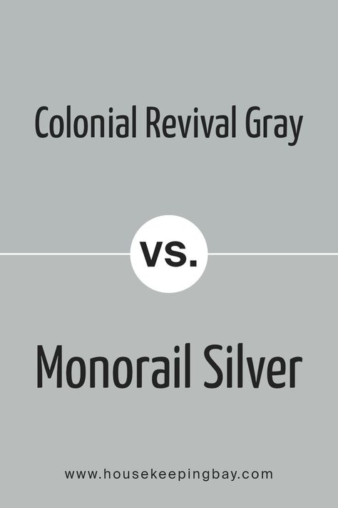 Colonial Revival Gray SW 2832 by Sherwin Williams vs Monorail Silver SW 7663 by Sherwin Williams Sherwin Williams Paint Gray, Sherwin Williams Gray, Trim Colors, Gray Paint, Grey Paint Colors, Colonial Revival, Muted Tones, Warm Grey, Coordinating Colors