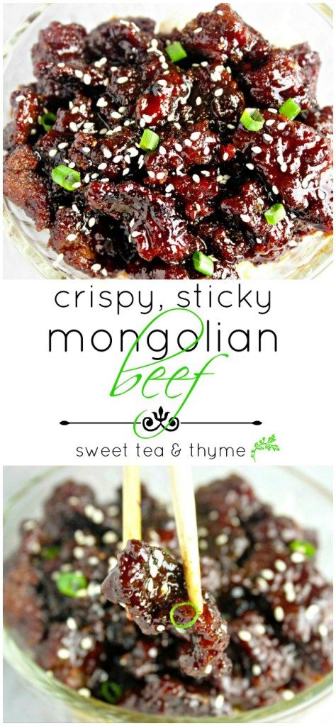 Mongolian Beef - Toss out the take out menu! Crispy steak bites glazed in a sweet and savory sauce in less than 30 minutes?! Must be a miracle. www.sweetteaandthyme.com Crispy Mongolian Beef, Meals Beef, 5 Guys, Mongolian Beef Recipes, Crockpot Recipes Beef Stew, Beef Meals, Take Out Menu, Beef Steak Recipes, Meal Inspiration