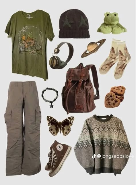 Adventure Core Aesthetic Outfits, Adventure Core Aesthetic, Adventurecore Outfit, Core Aesthetic Outfits, Adventure Core, Nature Outfits, Earthy Outfits, Boho Style Outfits, B Fashion