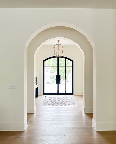 Here for the arches! Project: Meadow Lake Spec. Build: Hyde CG . . . . . . #interiordesign #design #interior #home #interiors #homedesign #interiordesigner #luxury #designer #inspiration #homesweethome #furnituredesign #luxurylisting #nashvillehomes #hallway #hallwayinspo #arch Arch Hallway Entryway, Arches In Homes Interiors, Arch Hallway, Kaitlyn Rose, Arched Hallway, House Prayer, Arched Entryway, Foyer Closet, Archways In Homes