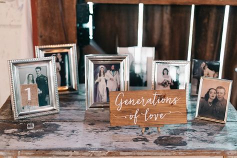 Guest Book Table Decorations, Book Table Decorations, Wedding Guest Book Table Decorations, Wedding Entry Table, Generations Of Love, Wedding Photo Table, Old Mcdonald, Wedding Guest Book Table, Wedding Photo Display