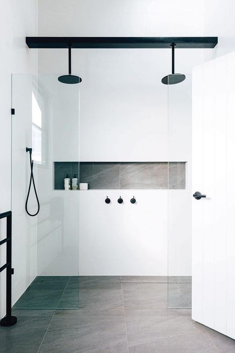 Emily Henderson bathroom trends 2019 #home #style Bathroom Design Trends, Interior Minimalista, Bathroom Shower Tile, Bathroom Trends, Trendy Bathroom, Bad Design, Bath Room, House Bathroom, Shower Design