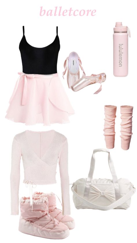 Aesthetic Ballerina Outfit, Ballerina Outfit Practice, Balletcore Drawing, Dance Outfits Practice Ballet, Ballet Outfit Practice Dance Wear, Choreographer Outfit, Ballet Core Aesthetic Outfit, Ballet Outfits Practice, Ballet Outfit Inspiration