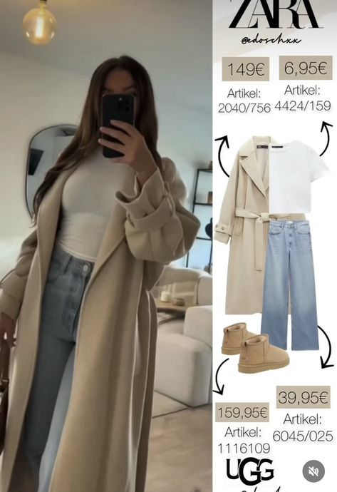 Diner Outfits Night Classy, Comfy School Outfits, Outfit Beige, Black Dress Style, H M Outfits, Zara Drip, Outfit Dinner, Beige Jeans, Neue Outfits