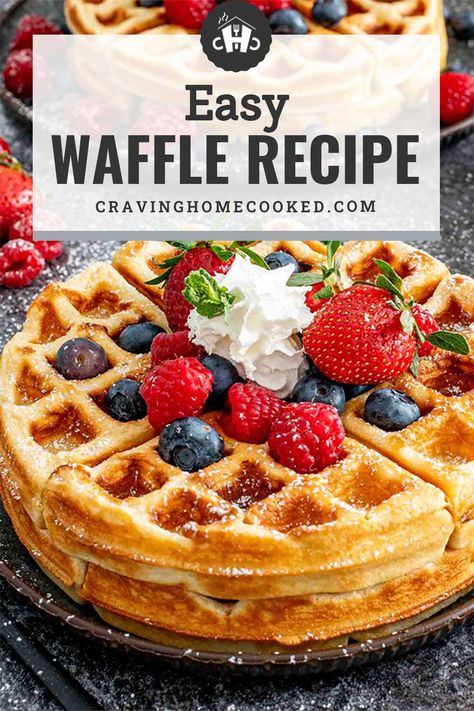 Easiest Waffle Recipe, Homemade Waffles Recipe Belgian, How To Make Homemade Waffles, Homemade Waffle Recipe Fluffy, Basic Waffle Recipe, Waffles Without Baking Powder, Best Waffle Recipe Homemade, Single Waffle Recipe, Easy Waffle Recipe 3 Ingredients