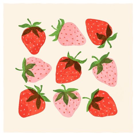 Rebecca Hollingsworth | 🍓🍓🍓 Happy Friday! Hope you have a berry nice day! ❤️ . . . . . . #drawing #foodillustration #illustration #designer #illustrator… | Instagram Strawberry Art, Dorm Art, Summer Illustration, Dorm Posters, Illustration Artists, Drawing Challenge, Food Illustrations, Ipad Wallpaper, Nice Day