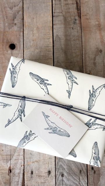 The English Stamp Company on Instagram: "A simple yet effective birthday card and gift wrap using our new 4” Humpback Whale stamp 🐋 and a 3” Happy Birthday 4 stamp. Colours used are VersaFine Twilight & Glamorous. #englishstampcompany #humpbackwhale #handstampedgifts" English Stamp Company, Birthday 4, Humpback Whale, The English, Gift Wrap, Hand Stamped, Instagram A, Birthday Cards, Happy Birthday