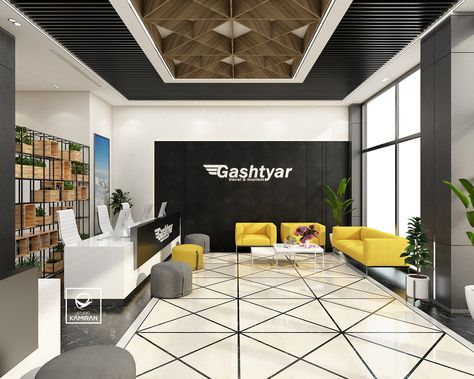 Gashtiyar Flight & Tourism Office Tourism Office Design, Tourism Company Interior Design, Travel Agency Office Design Interiors, Interior Design Sketchup, Agency Office, Office Floor Plan, Corporate Interior Design, Travel Visa, Tourist Office