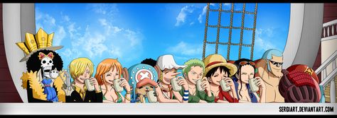 One Piece - On a perfect day by SergiART on DeviantArt Read One Piece Manga, One Piece Episodes, One Piece Chapter, Speed Art, One Piece Crew, The Pirate King, Straw Hat Pirates, Anime D, One Piece Images