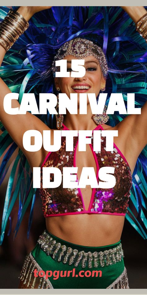 15 Sizzling Carnival Outfit Ideas to Make You the Life of the Party Carnival Themed Costumes Women, Carnival Halloween Party Costumes, Homemade Carnival Costumes, Outfit Ideas For Carnival, Carnival Party Outfit Women, Diy Carnival Costume Woman, Carnival Theme Costume, Modest Carnival Outfit, Carnival Theme Outfit Women