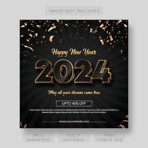 Happy New Year Social Media Post Design, New Year Social Media Post Design, Happy New Year Social Media Post, Happy New Year Creative Post, Happy New Year Instagram Post, New Year Social Media Post, New Year Instagram Post, New Year Social Media, New Year Post