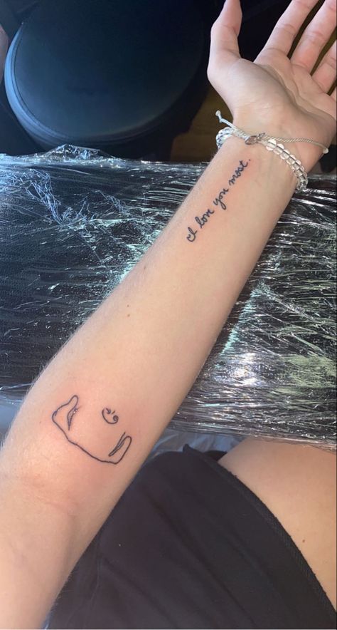 Kids Handwriting Tattoo, Handwriting Tattoo, S Handwriting, Handwriting Tattoos, Kids Handwriting, My Dog, Tattoos And Piercings, Infinity Tattoo, Fish Tattoos