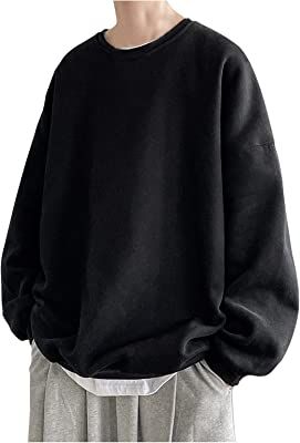 Amazon.com : Men's Oversized Sweater Black Oversize Sweater Outfit, Baggy Sweatshirt Outfit Men, Men Oversized Sweater, Baggy Hoodies Men, Black Outfits Oversized, Oversize Hoodie Men, Oversized Sweatshirt Outfit Men, Black Oversized Sweater Outfit, Oversized Sweater Outfit Men