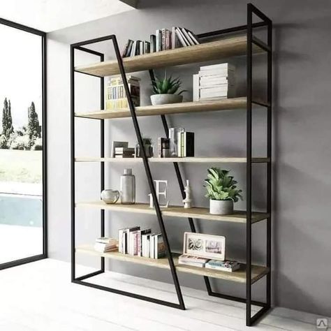 Iron Shelves, Home Office Furniture Design, Store Shelves Design, Steel Furniture Design, Welded Furniture, Loft Furniture, Industrial Design Furniture, Metal Furniture Design, Office Furniture Design