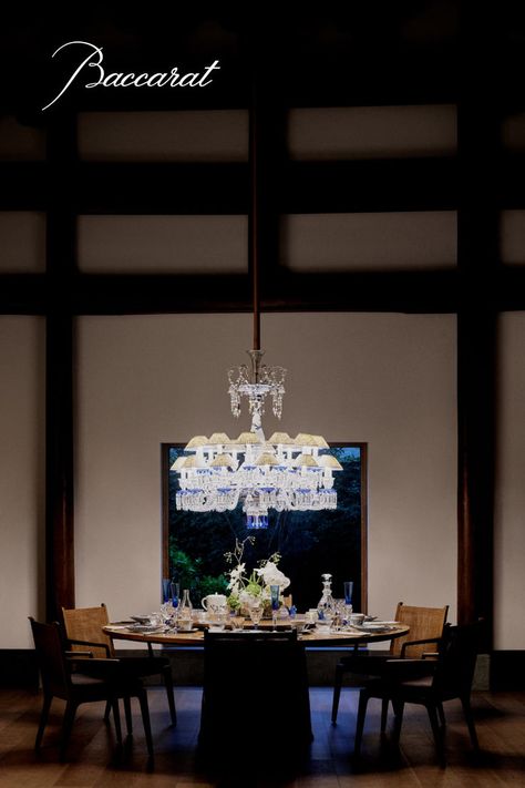 For the first time, Baccarat’s Zenith Chandelier incorporates the timeless beauty of porcelain. The “Printemps Bleu” edition celebrates the harmony of opposites - crystal and porcelain, blue and white, France and China - reflecting the Chinese concept of Yin-Yang. Steve Leung’s design achieves a refined balance between these distinct elements, blending heritage with contemporary artistry. Baccarat, where heritage meets innovation. #BaccaratSpotlightOn #Baccarat #Since1764 Baccarat Chandelier, Design Theory, Porcelain Blue, S Design, Baccarat, Pool House, Yin Yang, Timeless Beauty, First Time