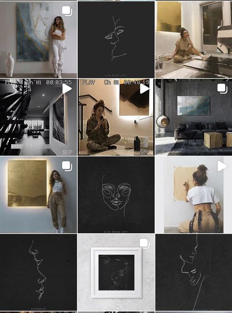 Art Page Instagram Feed, Art Instagram Feed Design, Photography Instagram Page Idea, Artists Instagram Feed, Instagram Feed For Artists, Artist Instagram Feed Ideas Painting, Aesthetic Instagram Feed Artist, Painting Instagram Feed, Art Instagram Feed Ideas