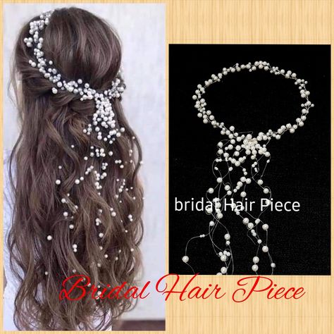 Pretty Indians, Modern Bridal Earrings, Diy Tiara, Beaded Wedding Jewelry, Unique Bridal Jewelry, Diy Hair Accessories Ribbon, Wedding Jewelry For Bride, Bead Hair Accessories, Vintage Wedding Jewelry