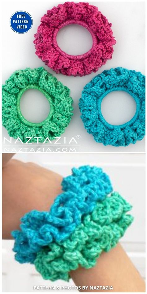 Crocheted Hair Scrunchies, Crochet Hair Scrunchies Free Pattern, Knitted Scrunchies, Diy Crochet Hair Accessories, Crocheted Scrunchies, Sell Crochet, Scrunchie Crochet, Crochet Hair Bows, Crochet Pony