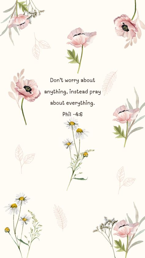 Worry About Nothing Pray For Everything Wallpaper, Worry About Nothing Pray For Everything, Pray Wallpaper, Cute Bible Verses, Christian Quotes Wallpaper, Cute Bibles, Bible Verse Background, Christian Wallpapers, Bible Quotes Wallpaper