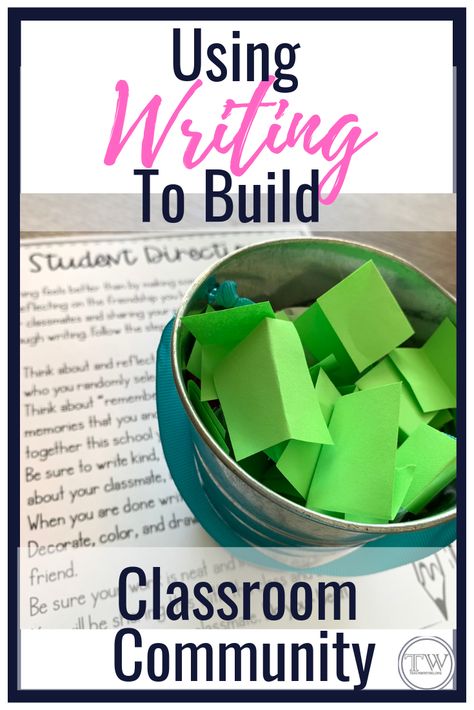 Classroom Building Activities, Back To School Community Building, Community Building Activities Classroom High School, Middle School Community Building, Community Building Activities Classroom Middle School, Writing Projects Middle School, Community Building Classroom Upper Elementary, Building A Classroom Community, Building Classroom Community Elementary