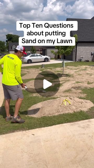 Jordan Netzel on Instagram: "Keep in mind that it is really hard to rake sand smooth in tall grass. This is more of a short grass thing but for tall lawns that need leveling, probably best to do for a fall renovation with an overseeding." Tall Grass Landscaping, Overseeding Lawn, Planting Grass Seed, Lawn Leveling, Lawn Renovation, Landscape Rake, Planting Grass, Growing Grass, Diy Lawn