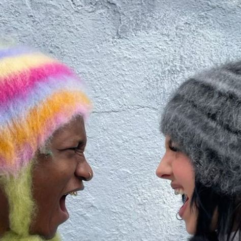 werldpiece on Instagram: "SQUARE UP!!!! I’m still stunned at the response to these lil mohair bonnets that I love so much. When I started knitting and crocheting, I NEVER thought I would be featured on @highsnobiety. Like whatttdafck" Mohair Crochet Hat, Mohair Beanie Crochet, Cute Knitted Yarn Bonnet, Crochet Mohair Beanie, Mohair Crochet Projects, Winter Knitted Mohair Hat, Knitted Acrylic Beanie Bonnet, Warm Mohair Beanie Hat, Mohair Bonnet