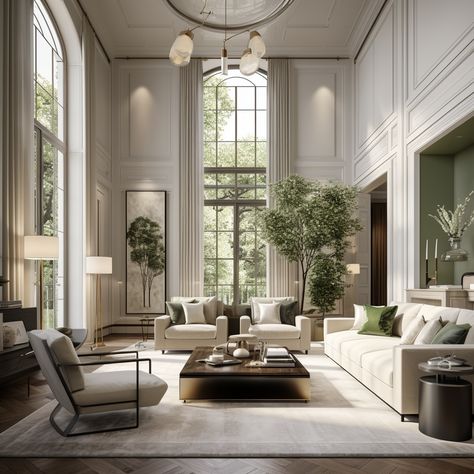 Neoclassical Office, Modern Living Room Decor Luxury Classy, Neoclassical Interior Living Rooms, Neoclassic Living Room, Lighting Ideas Living Room, Neo Classic Villa, Old Money Interior Design, Neo Classical Interiors, Neoclassical Living Room