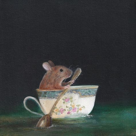 Weird Medieval Art, Weird Art Painting, Weird Paintings, Maus Illustration, Mouse Illustration, Arte Peculiar, Animal Painting, Fairytale Art, Arte Animal