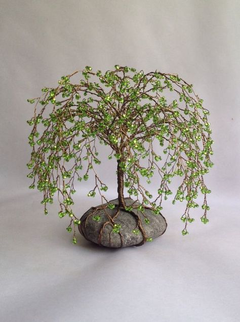 Hantverk Diy, Wire Ornaments, Wire Craft, Wire Tree Sculpture, Wire Trees, Wire Tree, Tree Sculpture, Wire Sculpture, Willow Tree