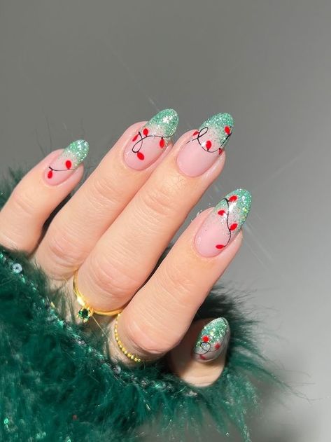 December Nails, Red Christmas Nails, Cute Christmas Nails, Christmas Nails Easy, Edgy Nails, Christmas Gel Nails, Her Nails, Christmas Nails Acrylic, Nail Swag