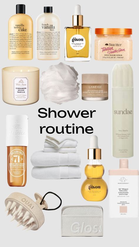 Vanilla girl shower routine🚿🧸🤍#vanillagirl#aesthetic Girl Shower Routine, Vanilla Girl, Shower Routine, Girl Shower, Care Products, Beauty Products, Cut Out, Vanilla, Shower