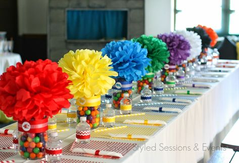 Brown Bear, Brown Bear, What Do You See? Rainbow. Toddler Party. Colorful & Bold. Diy Rainbow Birthday Party, Rainbow Centerpiece, Trolls Birthday Party, Rainbow Parties, Tafel Decor, Toddler Parties, Troll Party, Candyland Party, Rainbow Birthday Party