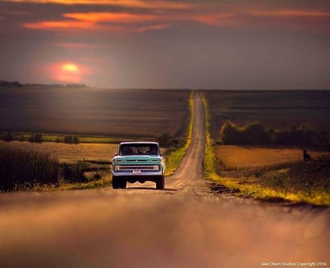 Country Backgrounds, Western Photography, Vintage Pickup Trucks, Western Wall Art, Old Pickup, Old Pickup Trucks, Western Aesthetic, Dirt Road, Back Road