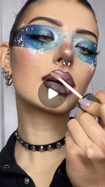 Telescopic Lift Mascara, Butterfly Palette, Tape Makeup, Space Panda, Space Makeup, Makeup Inspired, Quick Makeup, Make Up Inspo, Midnight Sky