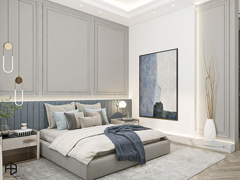 Luxurious Neoclassic Master Bedroom on Behance Semi Classic Bedroom, Classic Bedroom, Autodesk 3ds Max, Luxury Interior Design, Luxury Interior, 3ds Max, Bedroom Decor, Interior Design, Bedroom