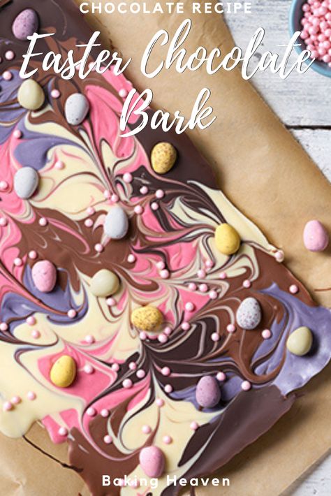 Easter Chocolate Bark Recipes, Easter Bark Recipe, Easter Bakes, Easter Chocolate Bark, Easter Arrangements, Easter Bark, Easter Hamper, Chocolate Bark Recipe, Recipes Easy Dinner