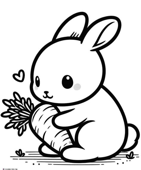 Hop on over to our Pinterest board for a collection of 18 adorable rabbit coloring pages that are perfect for kids of all ages. These free printables are great for keeping kids entertained on a rainy day or for a fun activity at home or.  #RabbitColoringPages #RabbitColoring #RabbitAndCarrot #BunnyColoring Animal Coloring Pages Free Printable, Rabbit Coloring Pages, Rabbit Coloring, Bunny Coloring, Rabbit Colors, Rabbit Drawing, Bunny Coloring Pages, Spring Coloring Pages, Drawing Activities