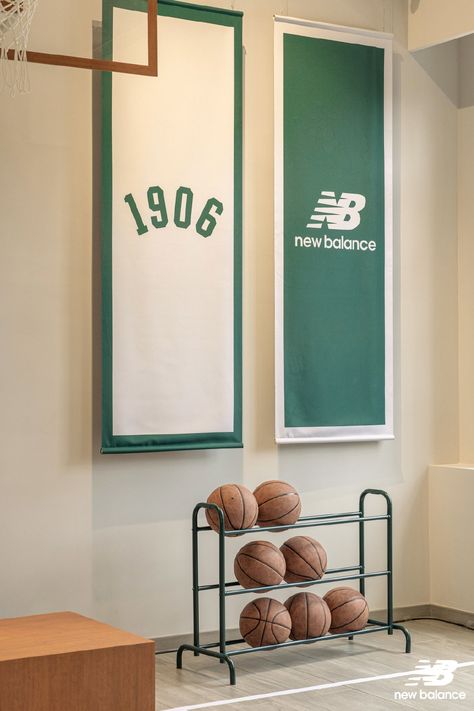 New Balance Retro Sports Pop-Up Event, Hongkou Shanghai. Sport Event Decoration, Pop Up Booth, Pop Up Museum, New Balance Store, Running Photos, Retro Cafe, Sports Event, Retro Sports, Retro Sport