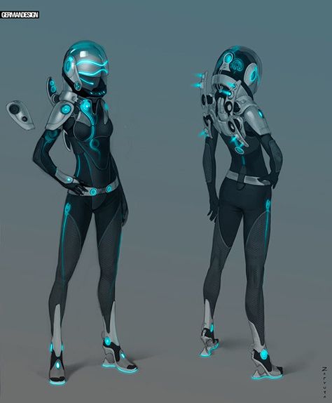 Concept art of female Spacesuit and aquamobile, Alexey Zaryuta on ArtStation at https://www.artstation.com/artwork/1bzPe Gadget Tecnologici, Arte Pin Up, Concept Art World, Arte Robot, Male Character, Suit Design, Space Suit, Concept Art Drawing, Science Fiction Art