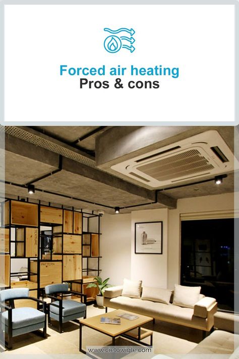 Forced air is one of the most popular heating systems used around the country! This is because it offers low operation costs, quick heating time, and helps improve indoor air quality. But on the other hand, it also has some drawbacks associated with it. Read the blog to find out if forced air heating is the right solution for you! #CieloBreez #HVAC #ForcedAir #HVACR #SmartHeating # StayWarm #Heaters Forced Air Heating, Improve Indoor Air Quality, Indoor Air Quality, Indoor Air, Air Quality, Heating Systems, Most Popular, Force, Heat