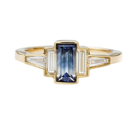 Art Deco Engagement & Wedding Rings – Page 2 – ARTEMER Sapphire Art Deco Ring, Bijoux Art Deco, Parti Sapphire, Cute Engagement Rings, Future Engagement Rings, Art Deco Engagement, Dream Engagement Rings, Deco Engagement Ring, Deco Ring