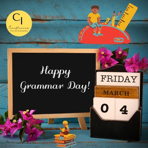 Any language is incomplete without its grammar and therefore, we must follow it to use the language right. Happy National Grammar Day. #influencemarketing #influencer #marketing #influencers #socialmedia #influence #marketingdigital #instagram #networking #digitalmarketing #branding #englishvocabulary #englishteacher #idiom #learningenglish #toefl #americanenglish #englishlearning #learnenglish #idioms #vocabulary National Grammar Day, National Days, American English, It Network, English Teacher, English Vocabulary, Happy Friday, Grammar, Learn English