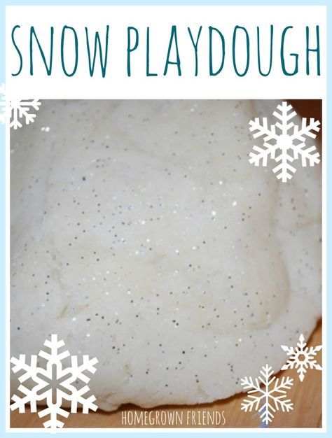 we love playing with this easy to make snow playdough from Homegrown Friends! Snow Playdough, January Preschool Themes, Carousel Ideas, Snow Recipe, Make Snow, Snow Theme, Snow Activities, Winter Kindergarten, Playdough Recipe