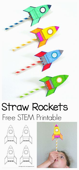 STEM Activity for Kids: How to Make Straw Rockets (w/ Free Rocket Template)- Fun for a science lesson, outdoor play activity, or unit on space! ~ BuggyandBuddy.com Straw Rockets, Rocket Template, Straw Rocket, Stem Activity For Kids, Play Activity, Science Lesson, Stem Activity, Space Activities, Stem For Kids