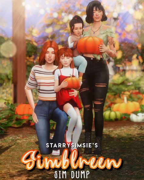 Hey everyone! I'm so happy to share my simberleen sim dump! This sim dump of a family was voted for on my story on instagram, @starrysimsie. 

For instructions on how to install these sims into your game and a full T.O.U, please check the contents of the zip file! Sims 4 Starrysimsie Poses, Simberleen Cc, Sims 4 Sims Dump Family, Sims Family Download, Sims 4 Family Poses 4 People, Sims 4 Cc Zip Files, Sims 4 Tray Files, Sims 4 Sims Dump, Sims People